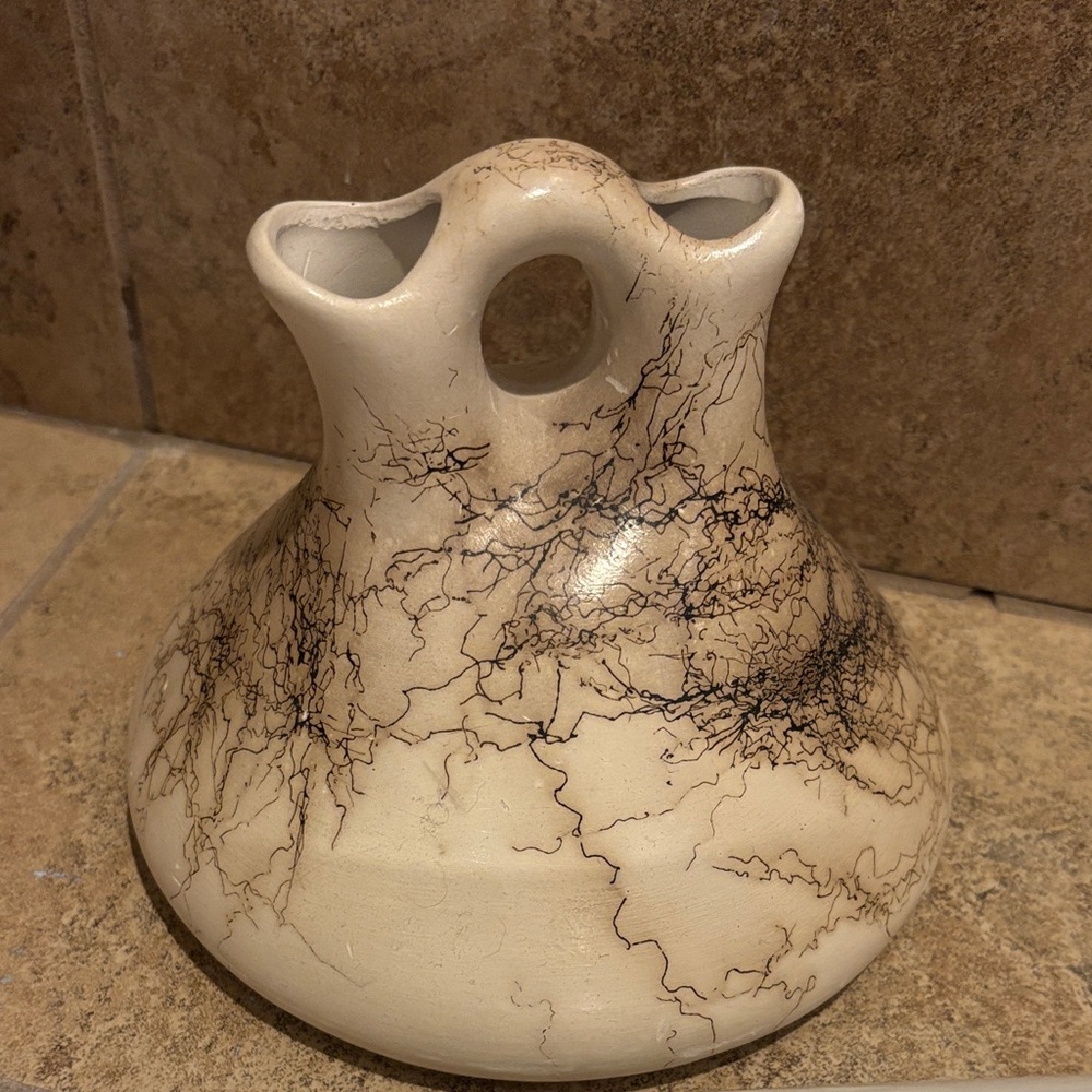 Navajo Horse Hair Wedding Vase